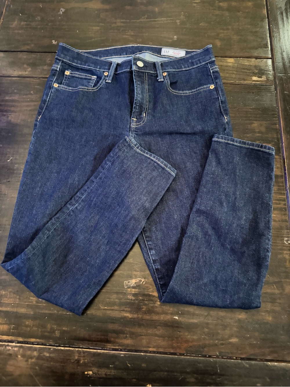 GAP Women’s Straight Dark Blue Denim Jeans